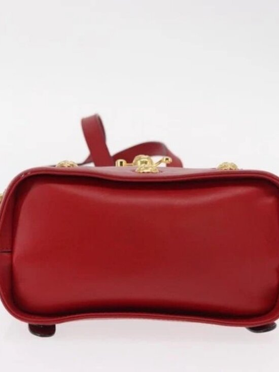 Salvatore Ferragamo Backpack Leather Red Gold Auth 150428 main image 13